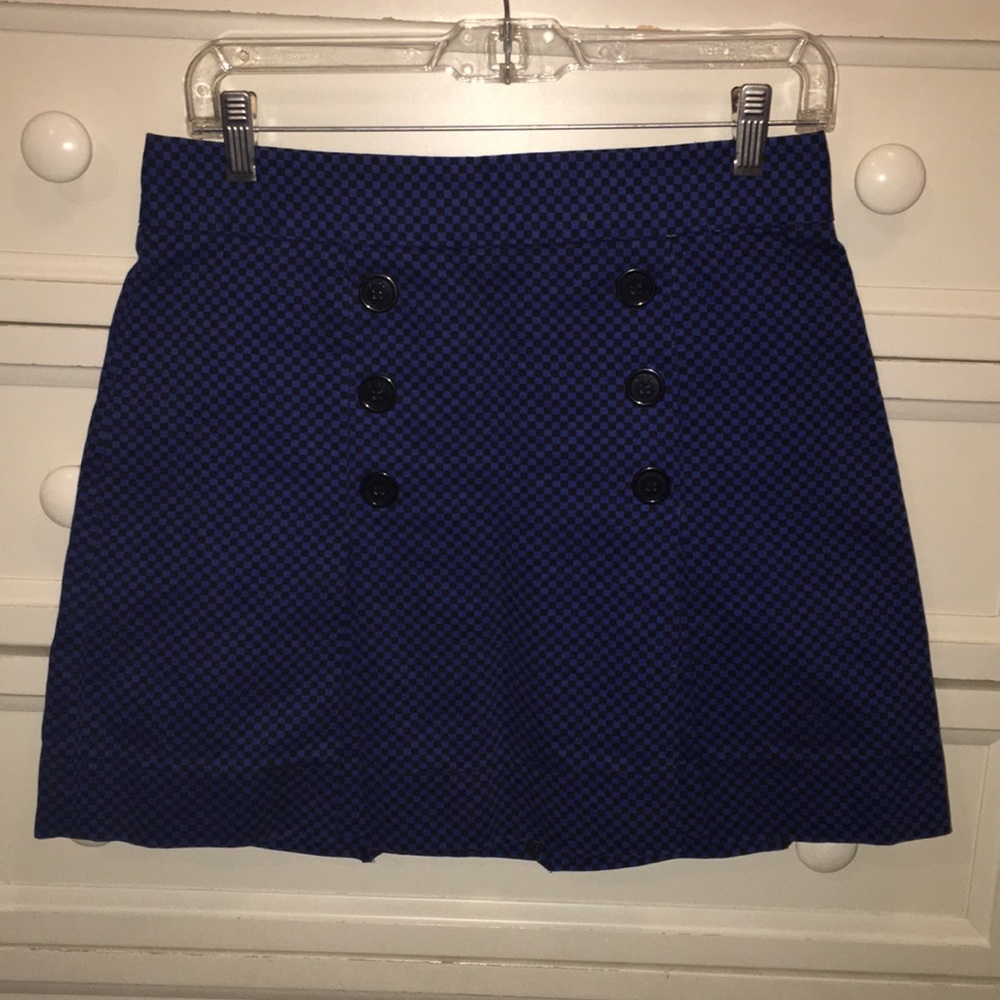 Marc Jacobs blue/black checkered skirt, size 4 💙